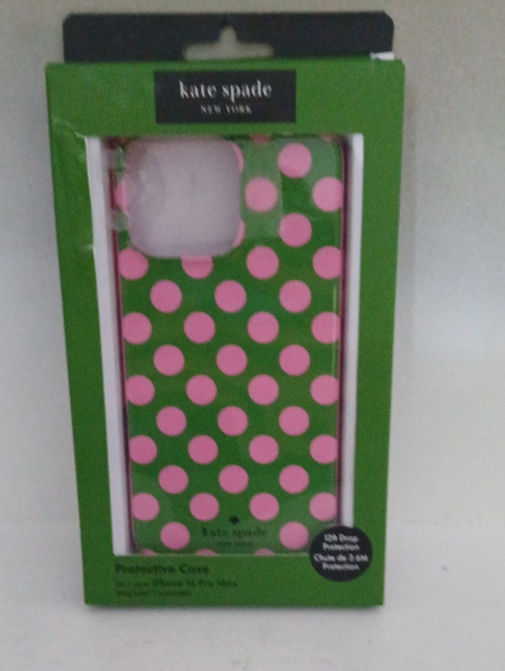 kate spade Pink Polka Dot on Green Protective Phone Case